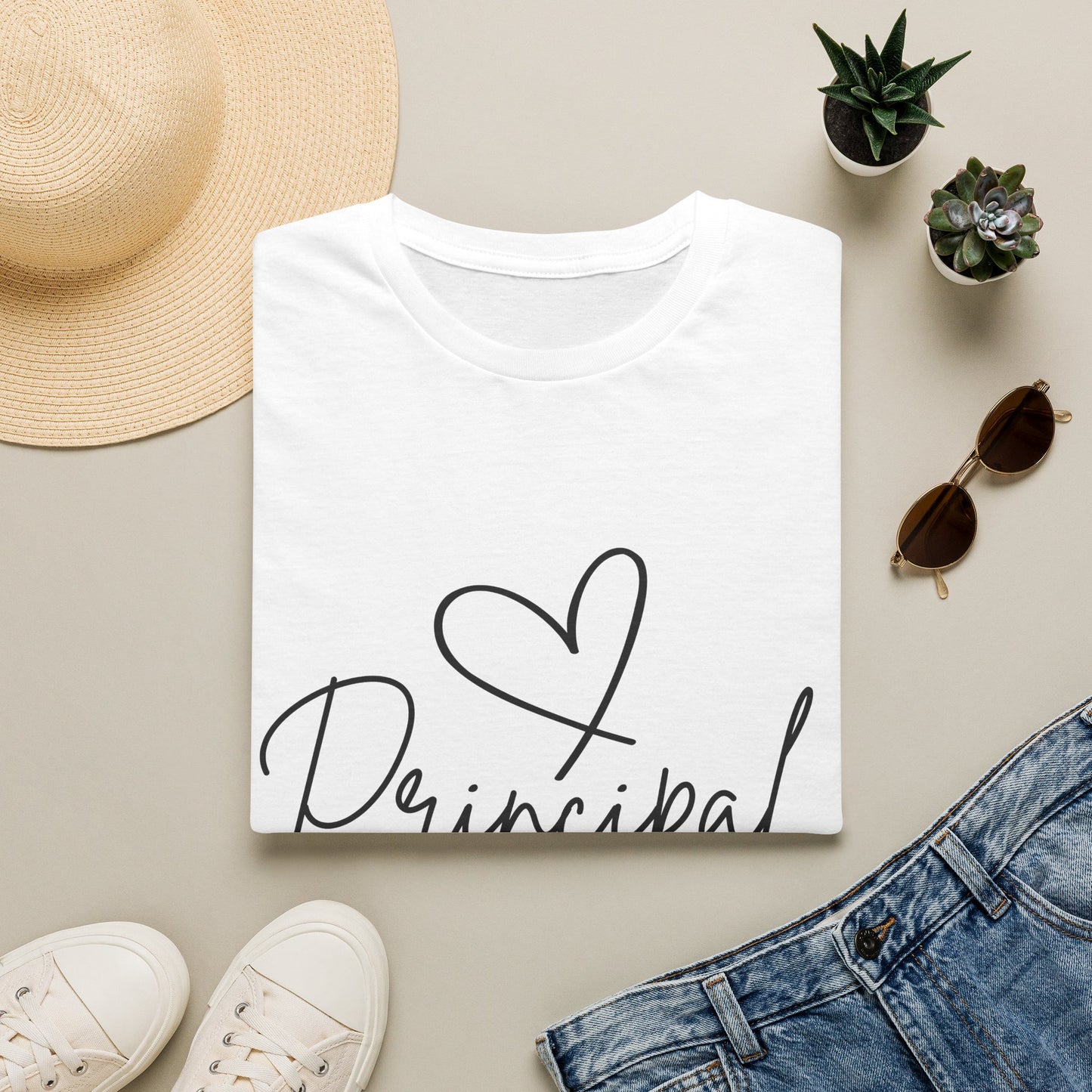 Principal Shirt with Heart | Principal Appreciation Gift Tee