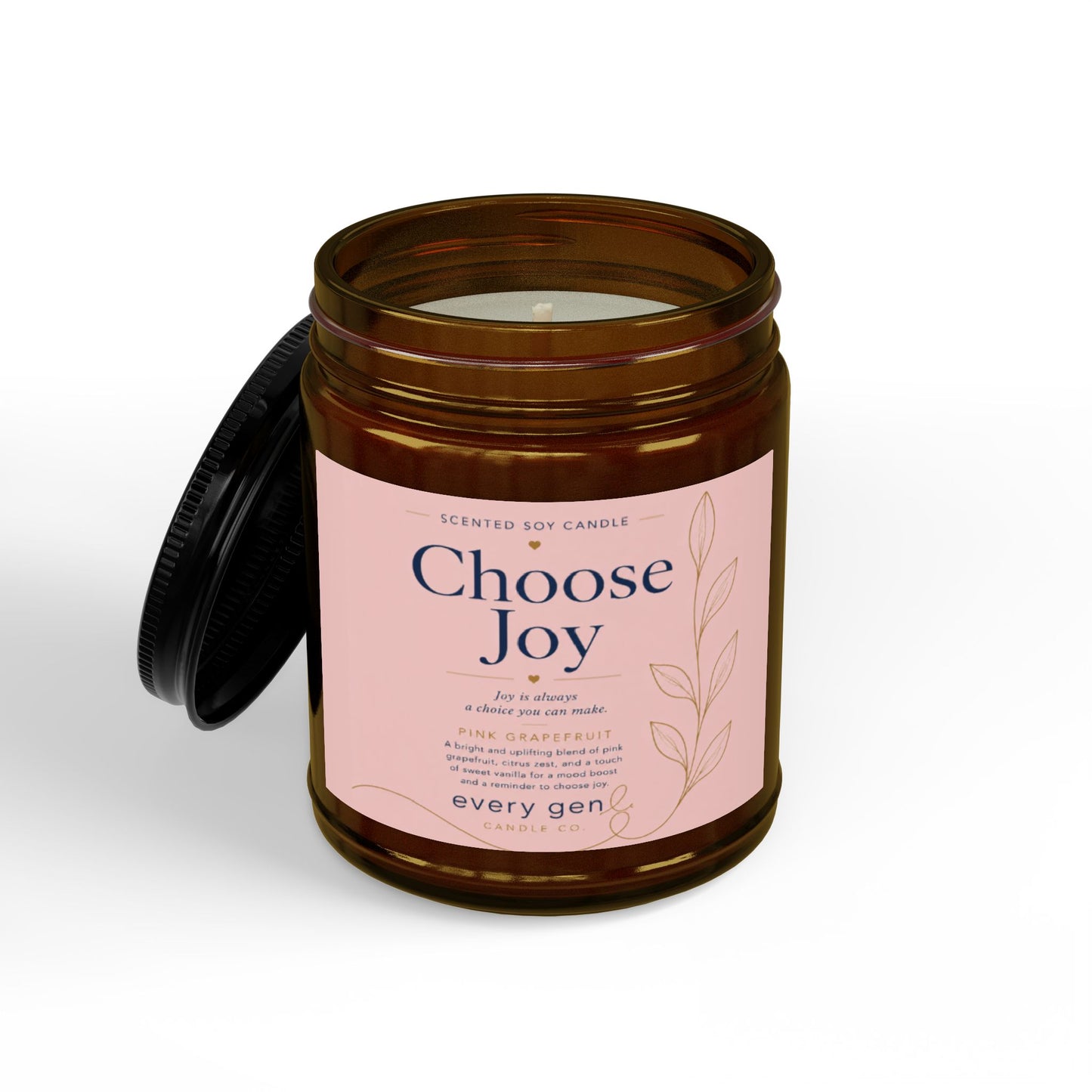 Choose Joy Pink Grapefruit Soy Candle | Every Gen