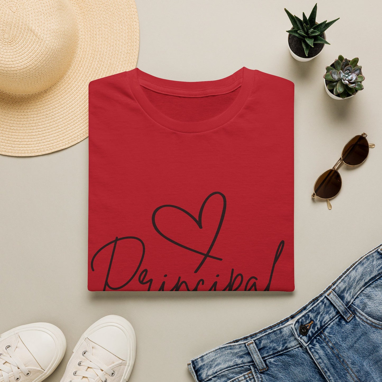Principal Shirt with Heart | Principal Appreciation Gift Tee