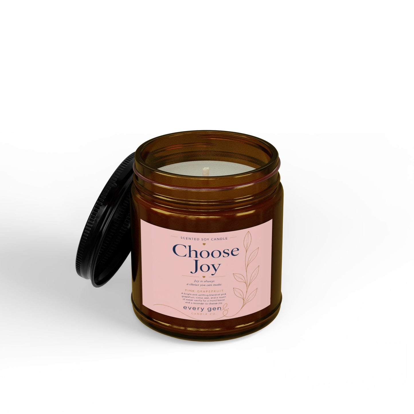 Choose Joy Pink Grapefruit Soy Candle | Every Gen