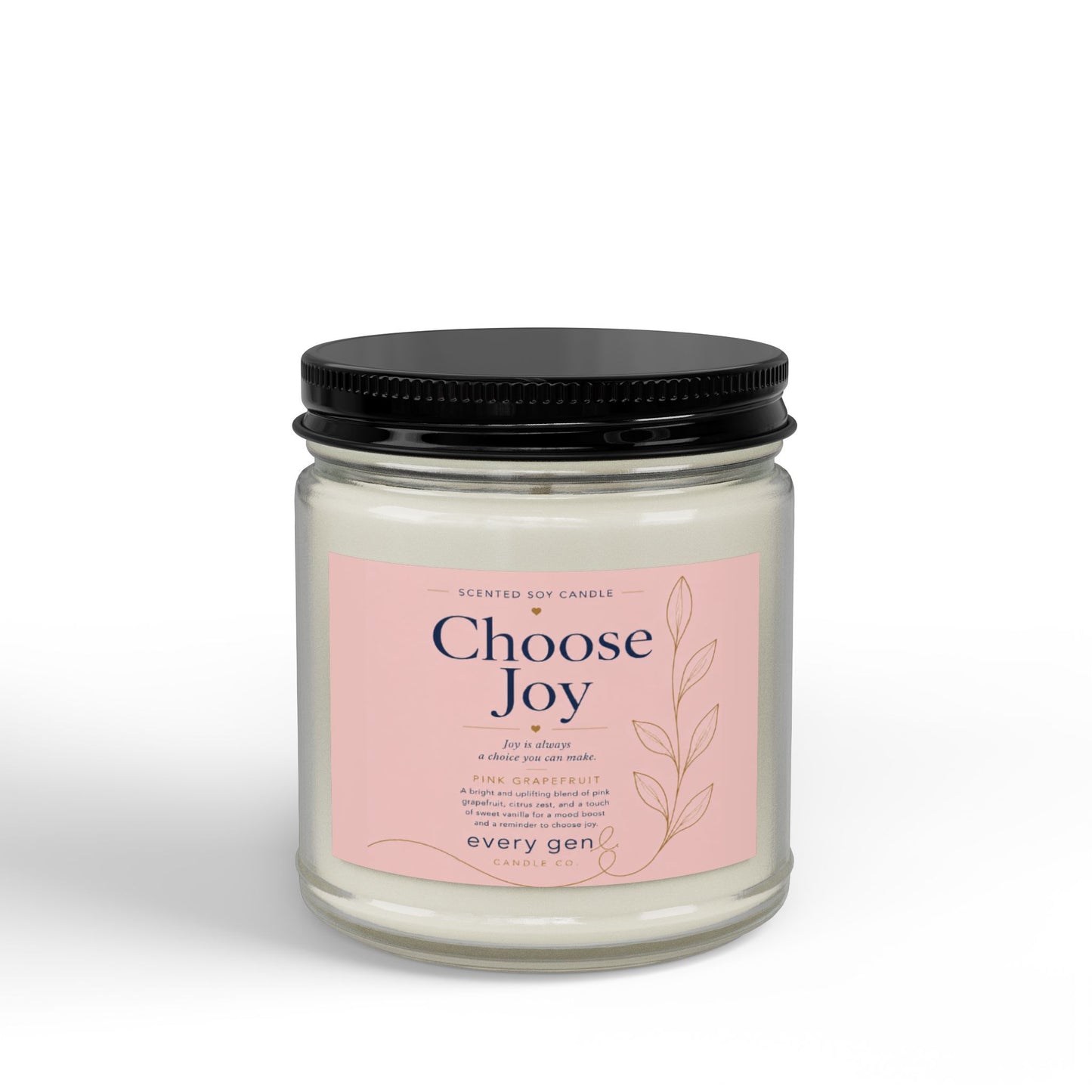 Choose Joy Pink Grapefruit Soy Candle | Every Gen