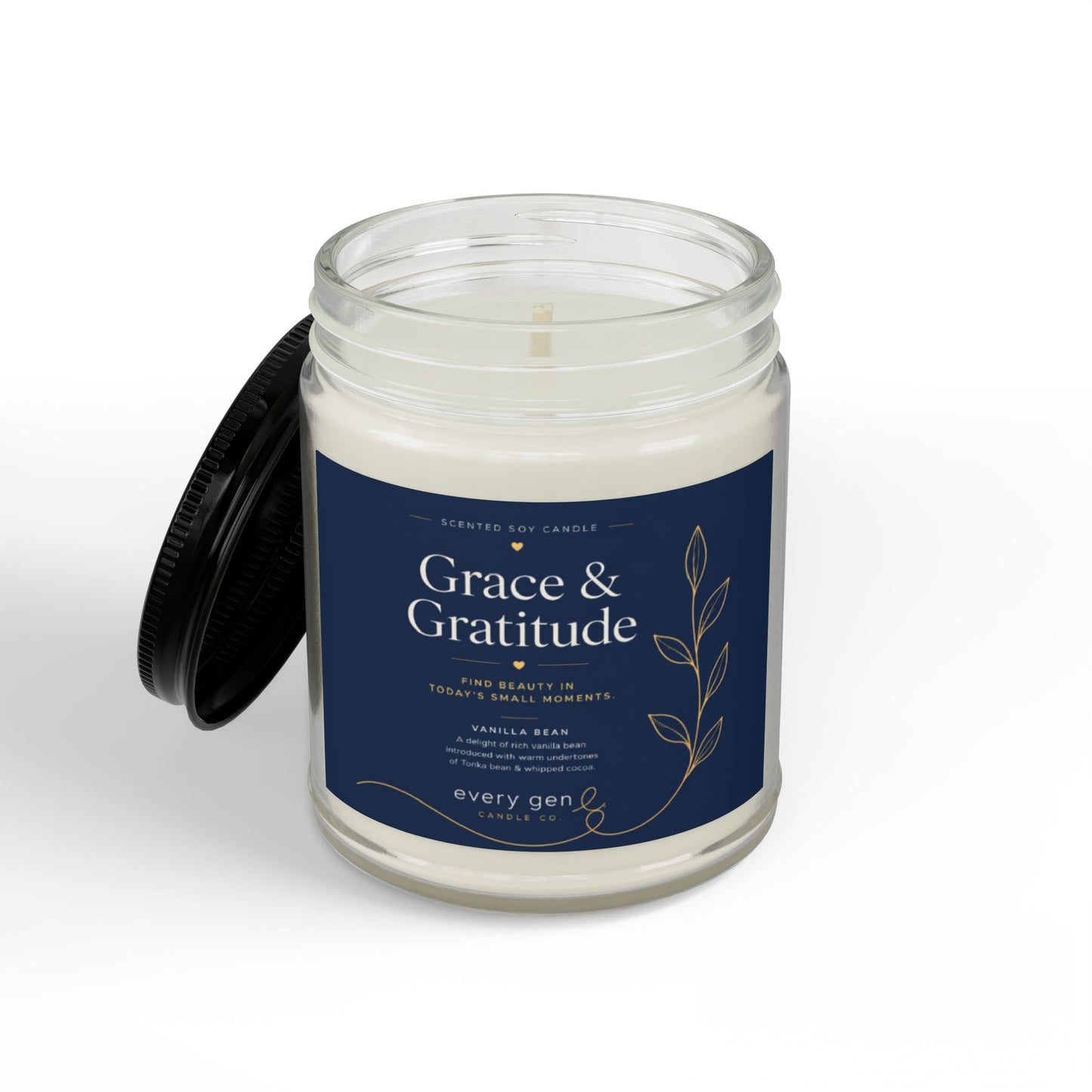 Grace & Gratitude Vanilla Bean Soy Candle | Every Gen