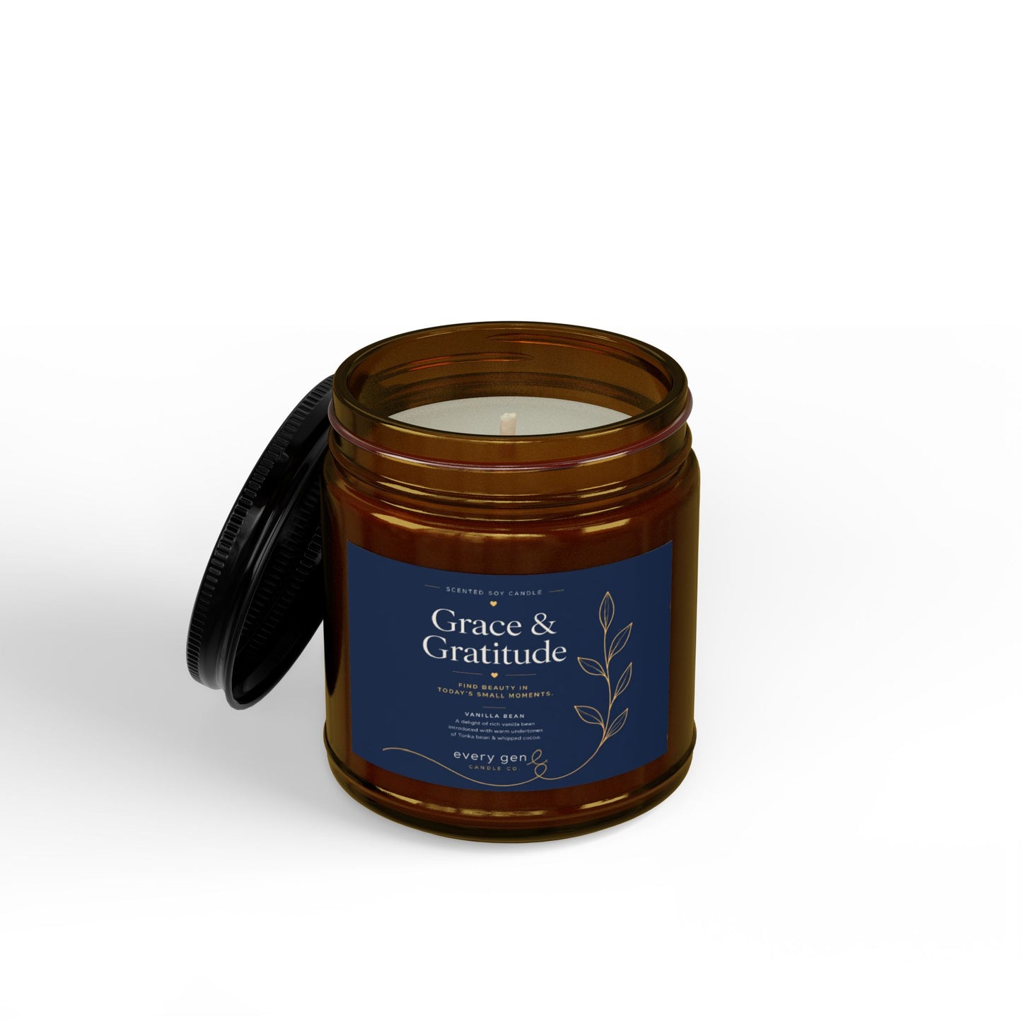 Grace & Gratitude Vanilla Bean Soy Candle | Every Gen