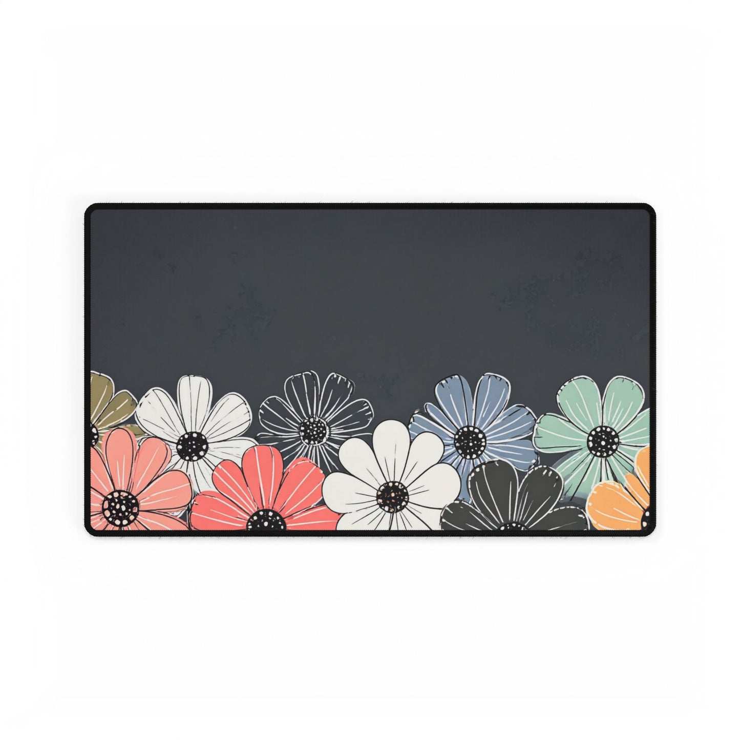 Blooms Neoprene Desk Mat | Pastel Floral Teacher Gift | Anti-Slip Desk Pad
