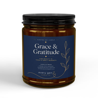 Grace & Gratitude Vanilla Bean Soy Candle | Every Gen