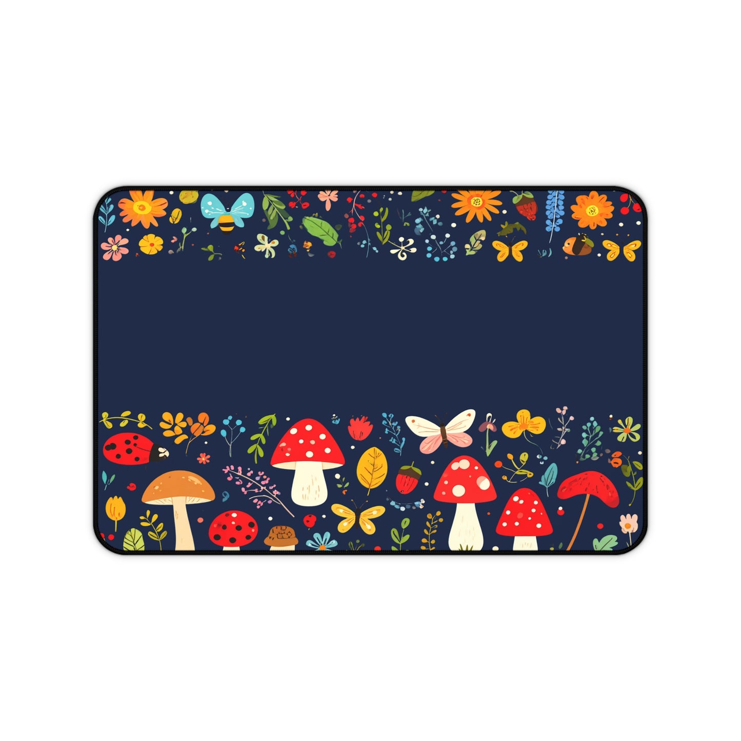 Woodland Wonder Desk Mat — Mushroom & Botanical Garden