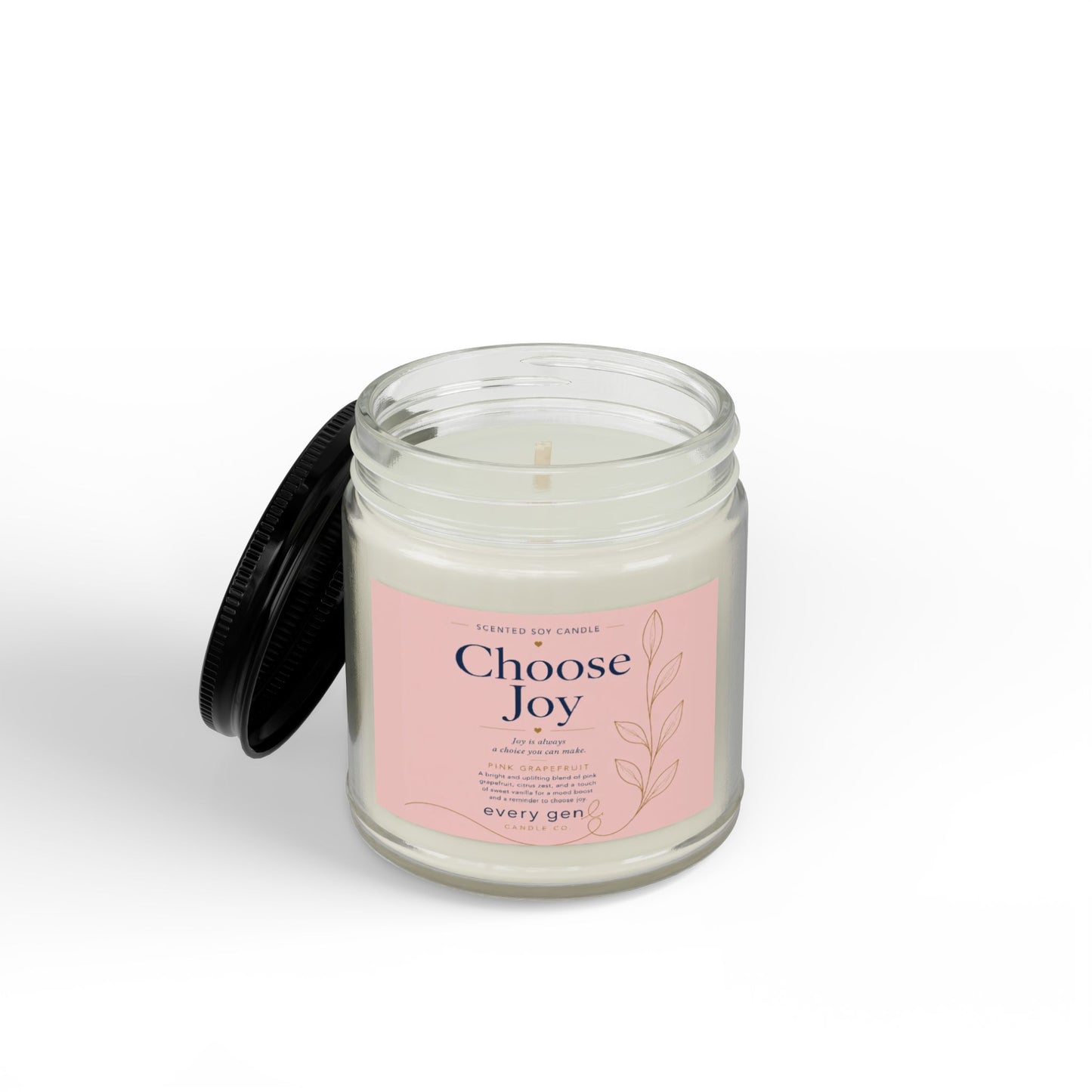 Choose Joy Pink Grapefruit Soy Candle | Every Gen