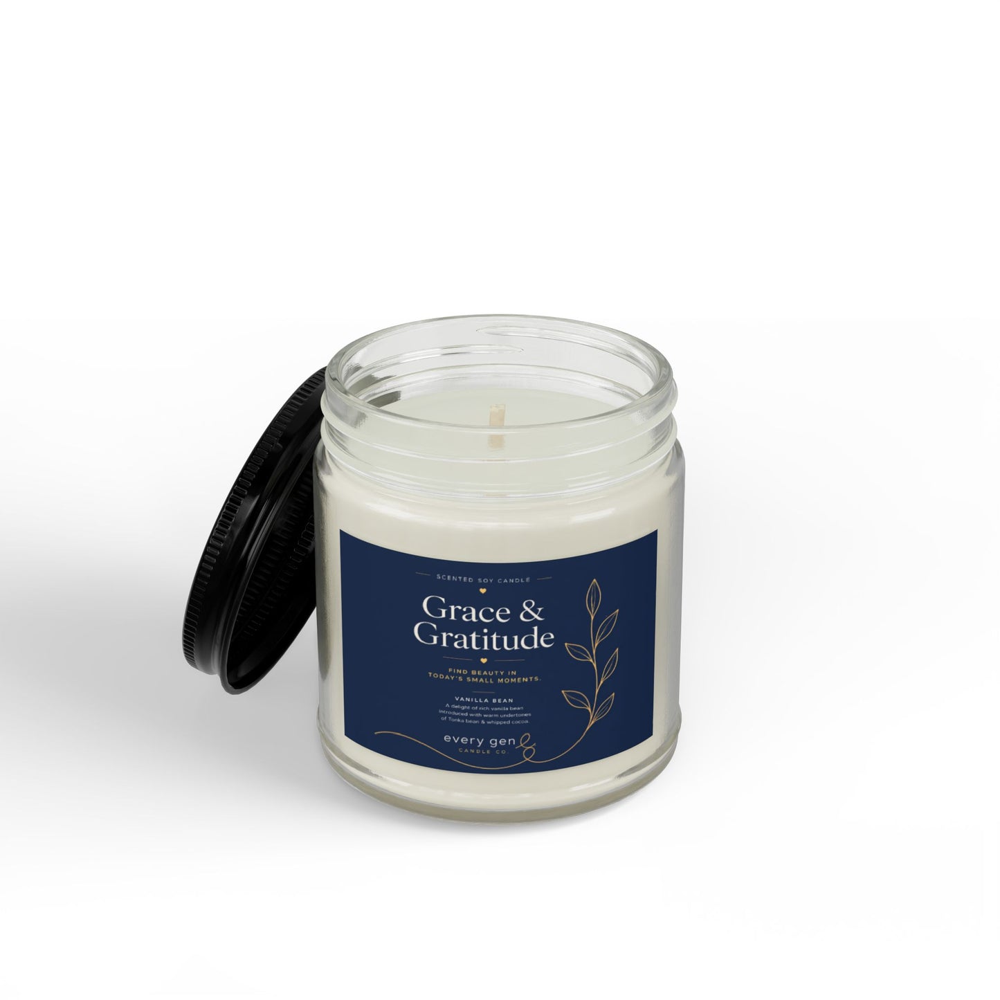 Grace & Gratitude Vanilla Bean Soy Candle | Every Gen