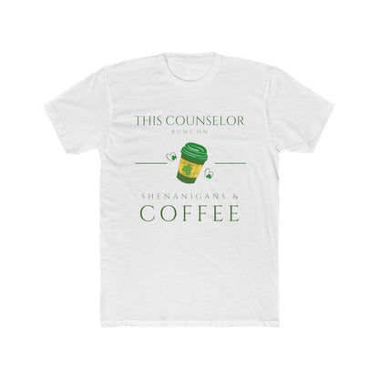 This Counselor Runs on Coffee Tee | Coffee Cup Illustration, School Staff Shirt | Every Gen