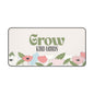 Grow Kind Minds Desk Mat | Floral Teacher Appreciation Gift | Cute Classroom Desk Accessory | Teacher Gift Mouse Pad