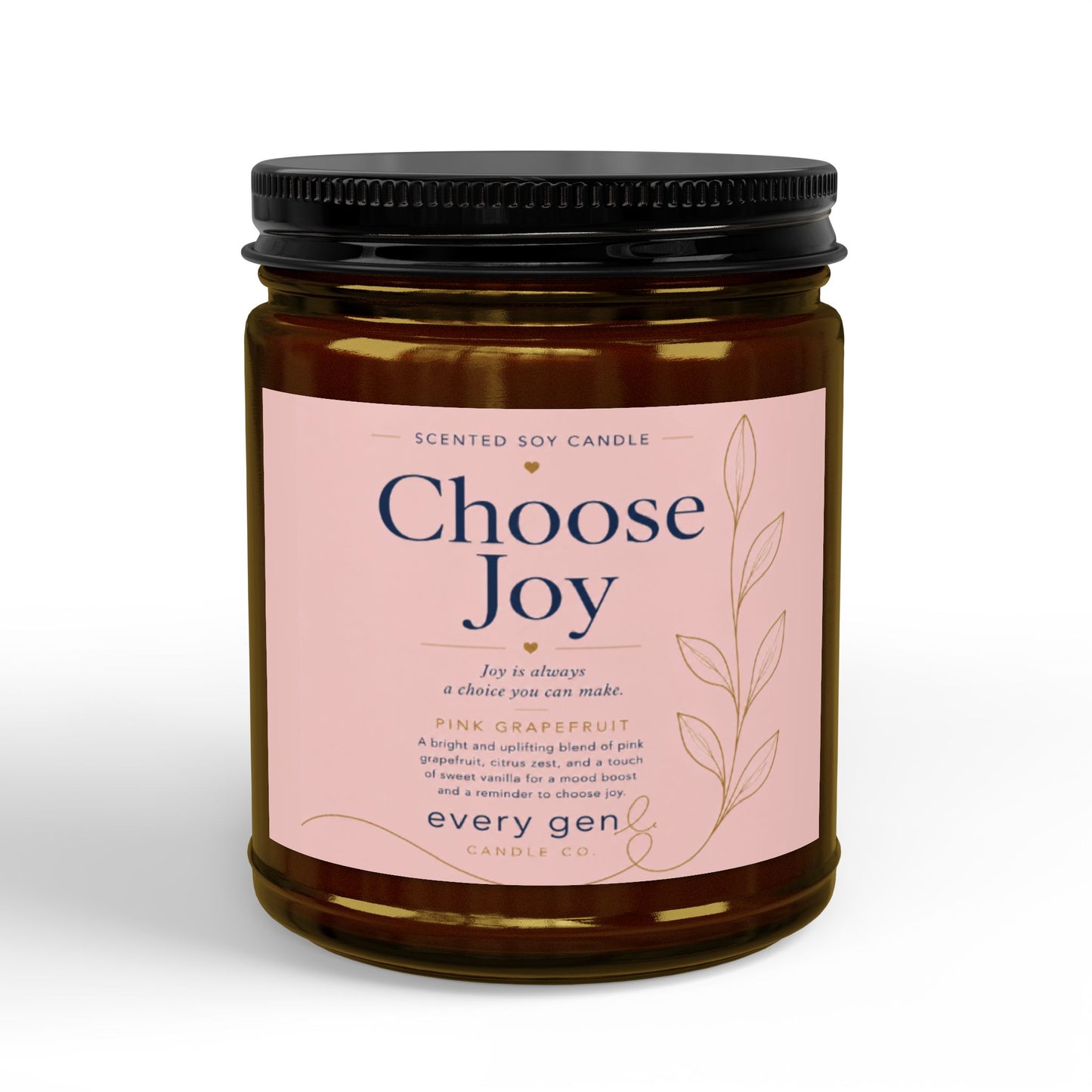 Choose Joy Pink Grapefruit Soy Candle | Every Gen