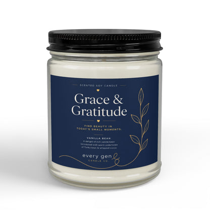 Grace & Gratitude Vanilla Bean Soy Candle | Every Gen